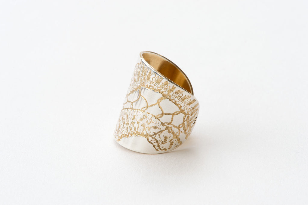 Ring, Tape Lace - gold/silver