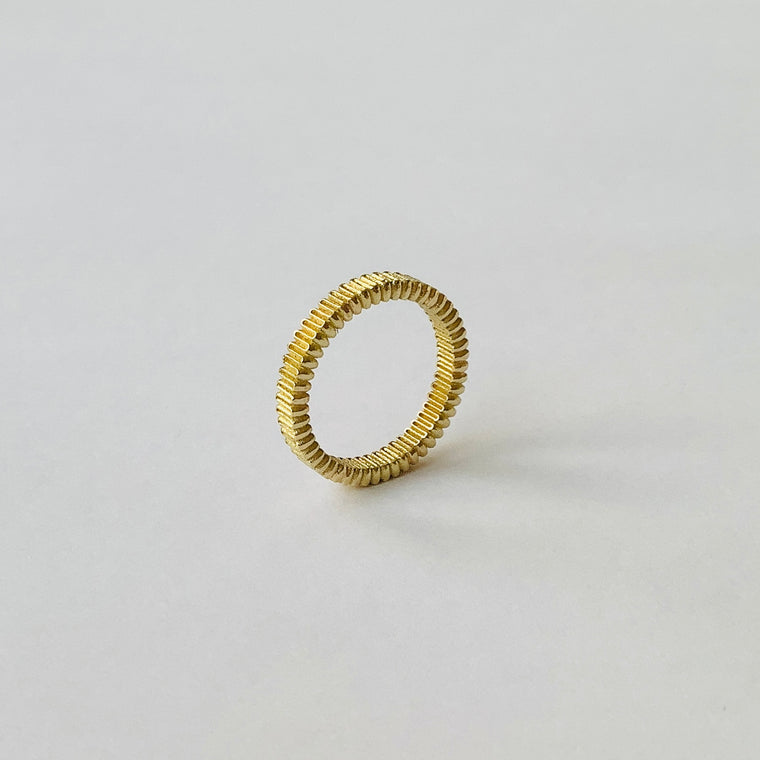 Narrow Grosgrain Ring - Gold