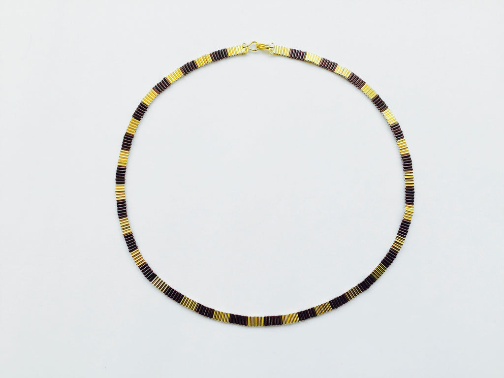 Ribbon Necklace - gold/copper