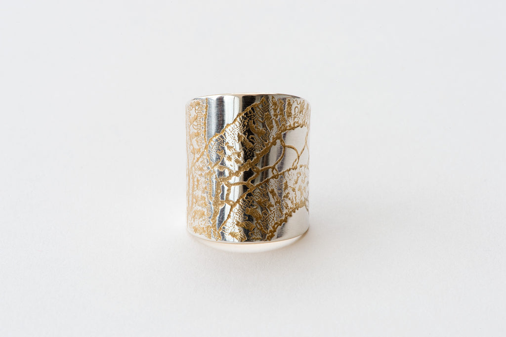 Ring, Tape Lace - gold/silver