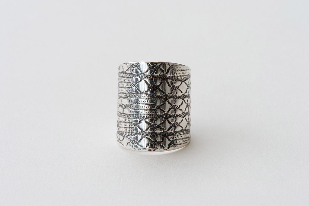 Ring, Lattice Lace - oxidised silver