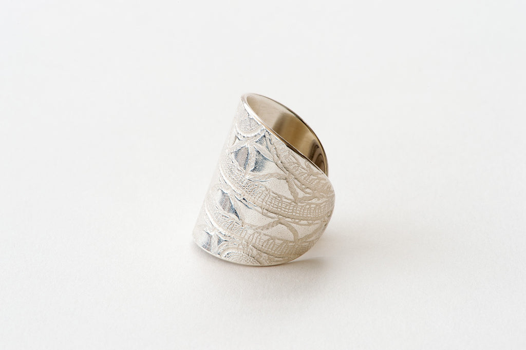 Ring, Bobbin Lace - silver