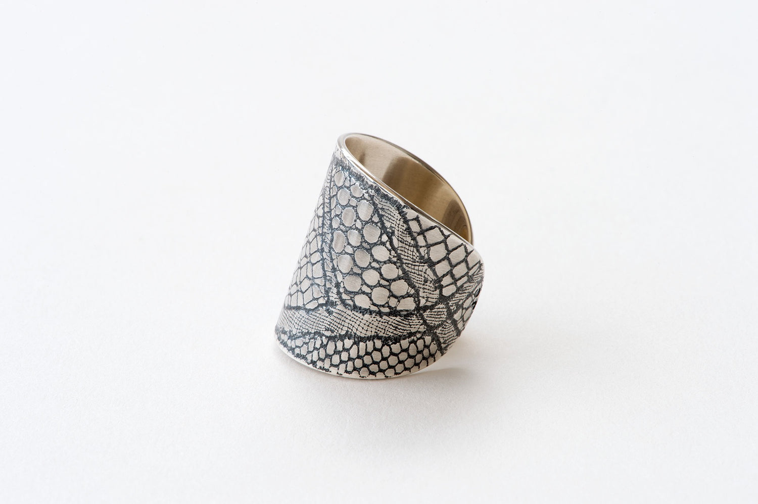 Ring, Deco Lace - oxidised silver