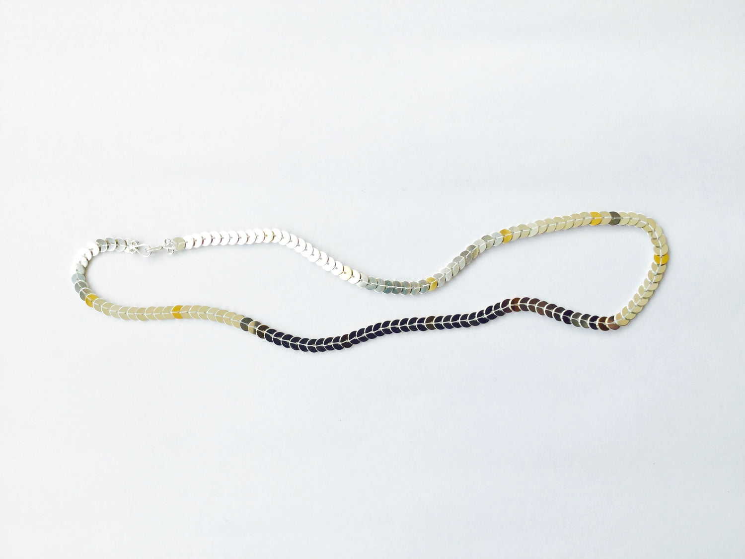 Sequin Necklace - silver/18ct gold
